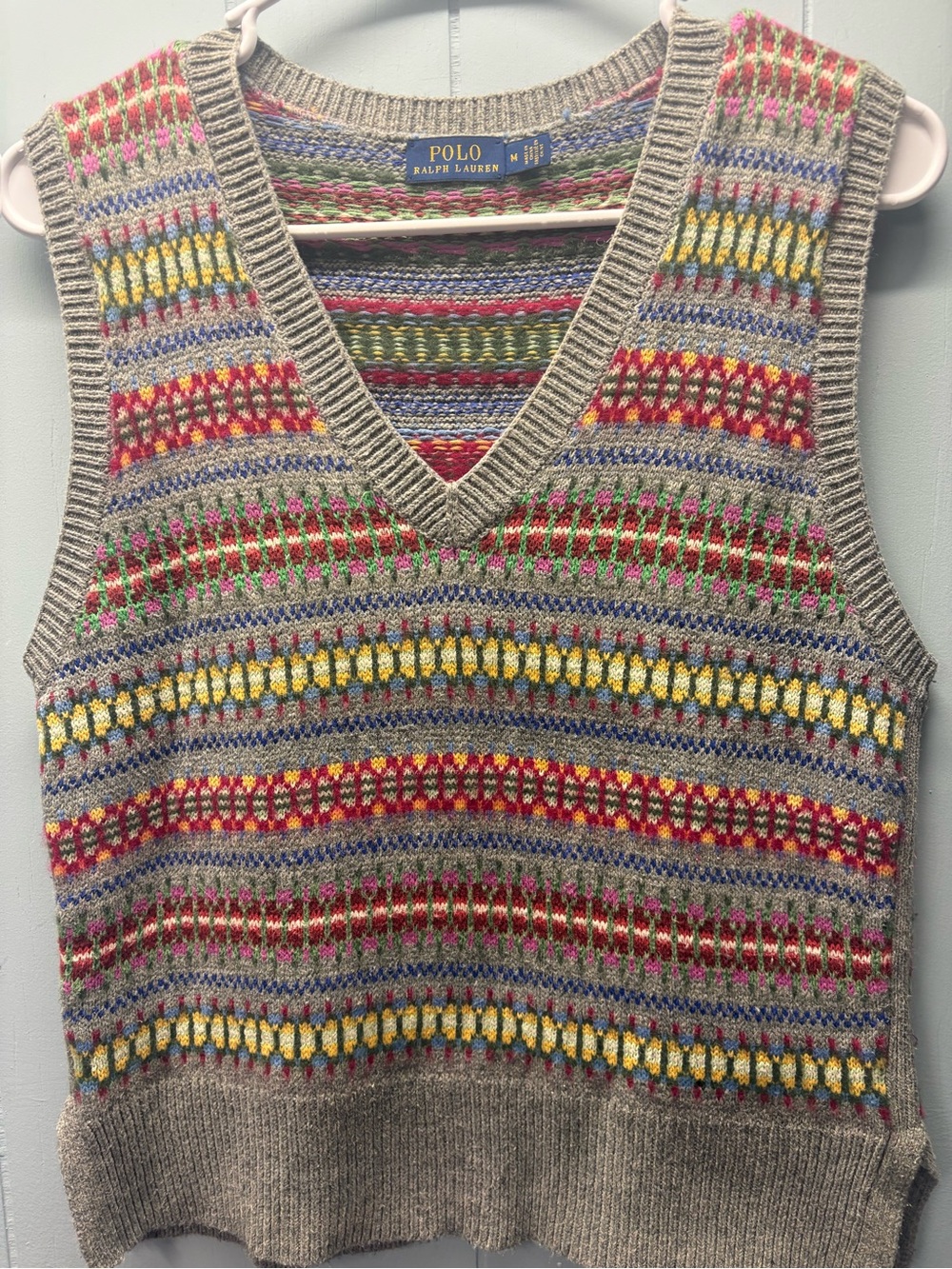 Ralph Lauren Multicolor Fair Isle V-Neck Sweater Vest